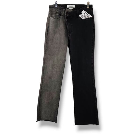 NWT Pistola Lennon Crossover High Rise Crop Boot Jeans Sz. 27x27 Black Gray - Picture 3 of 13